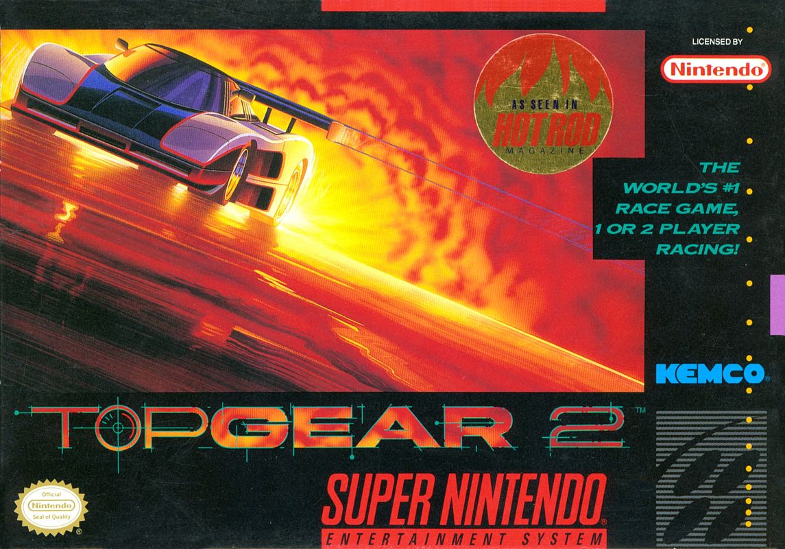 Top Gear 2 box art for Sega Genesis